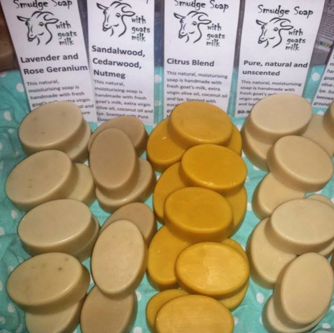 variety of goat milk soaps