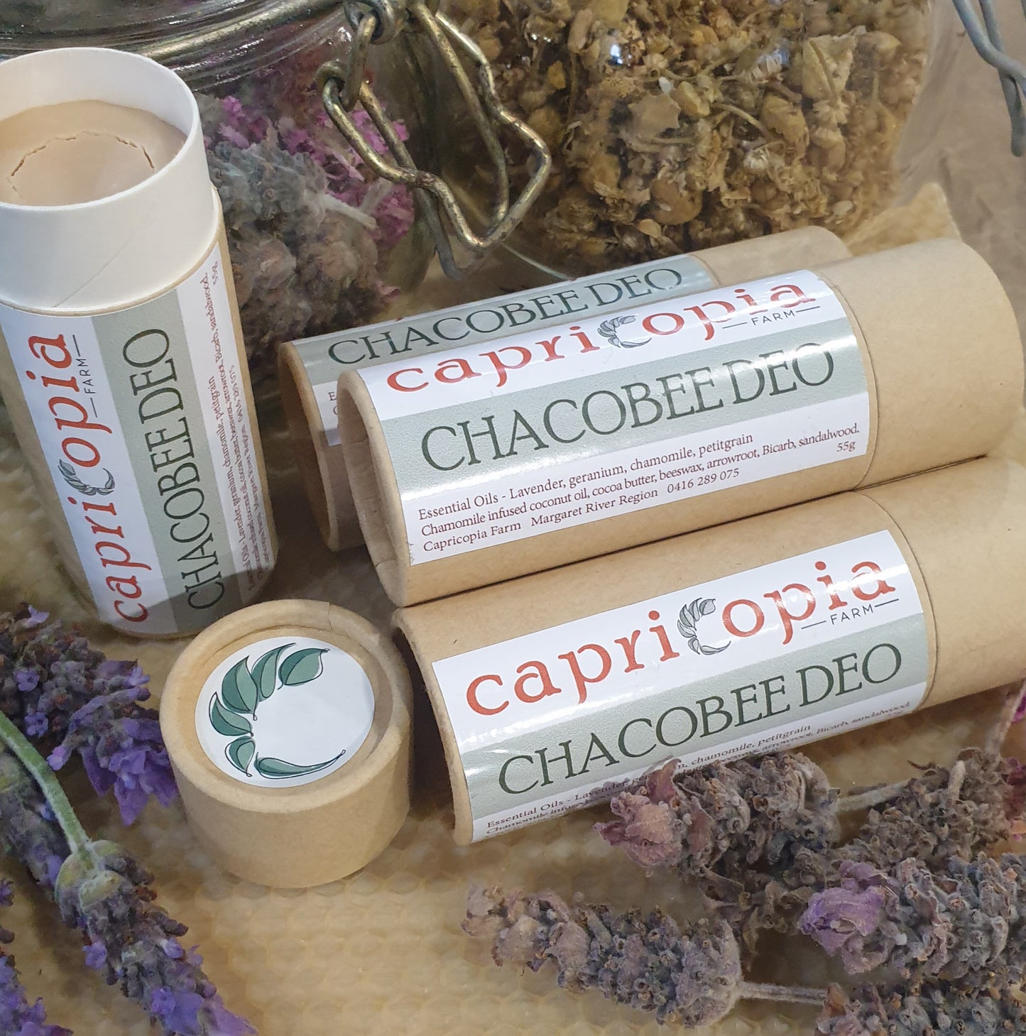 Chamomile infused soothing natural deodorant
