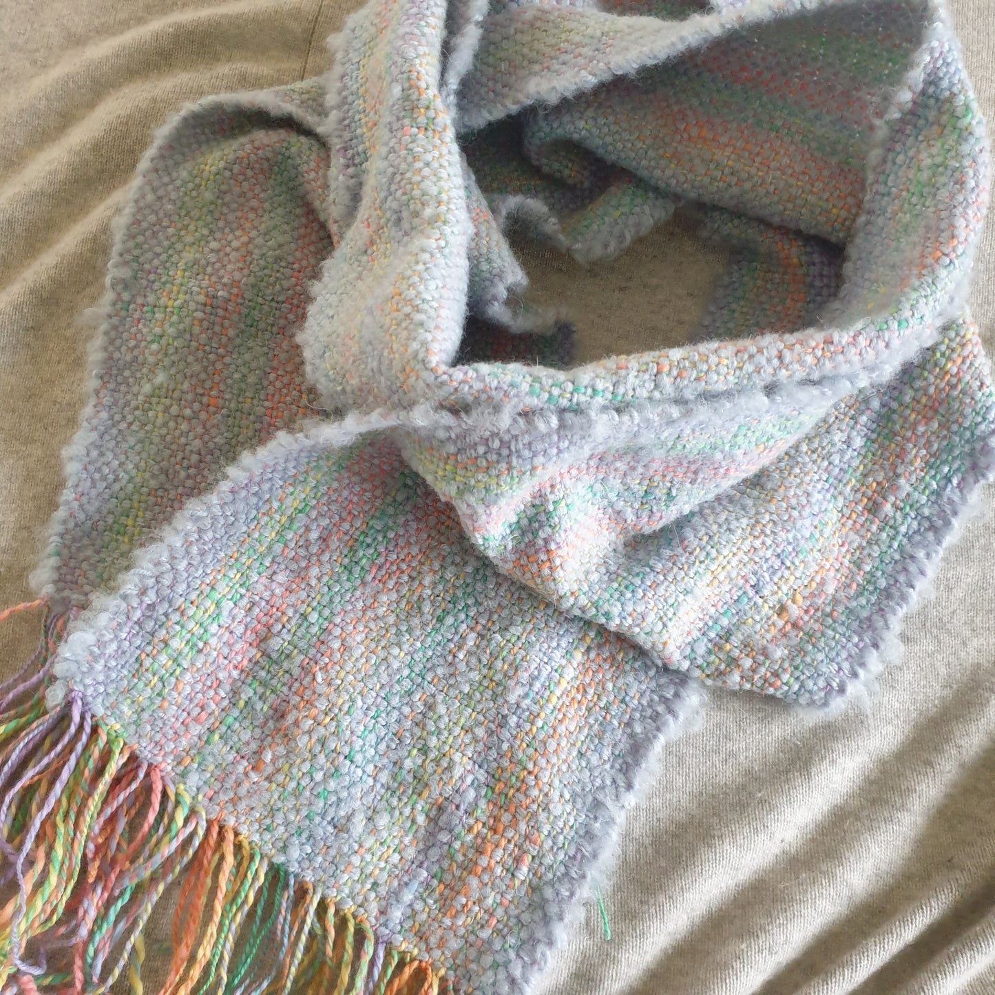 Rainbow Opal woven scarf