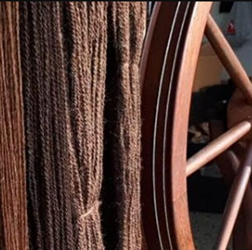 wooden spinning wheel handspun yarns